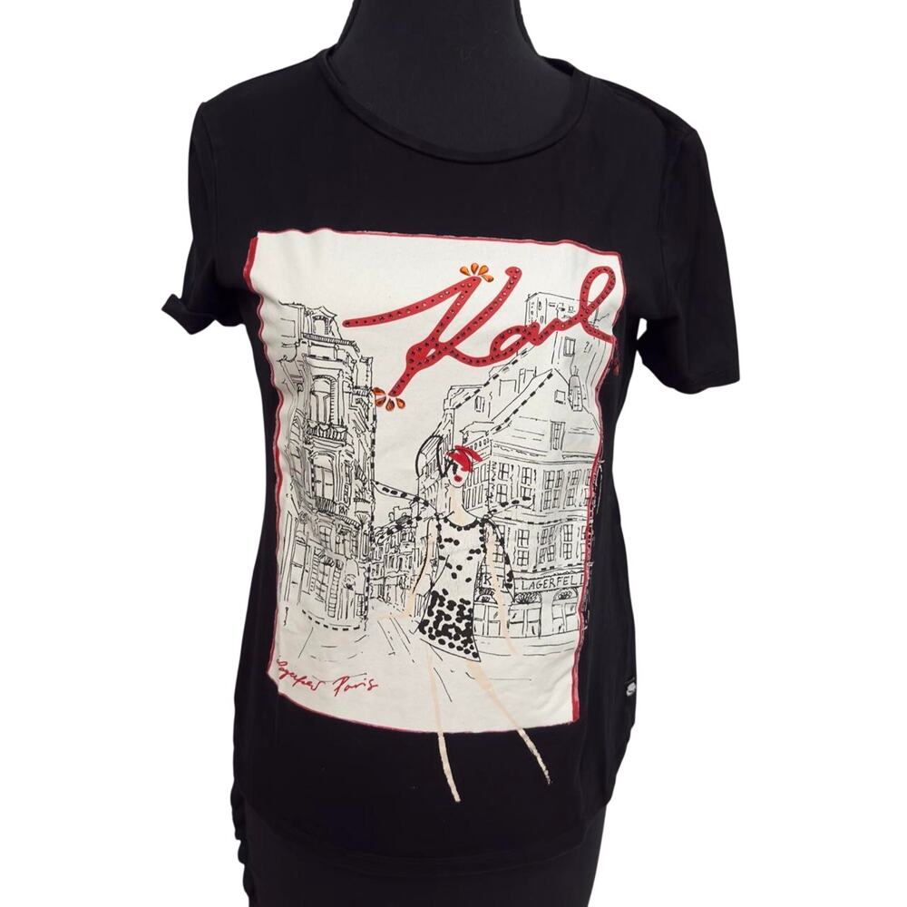 Karl lagerfeld paris black t shirt size XS